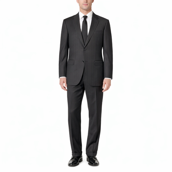 Ermenegildo Zegna Other - Ermenegildo Zegna Trofeo Charcoal Pinstripe Suit Set Mens Size IT 54 R US 44 R